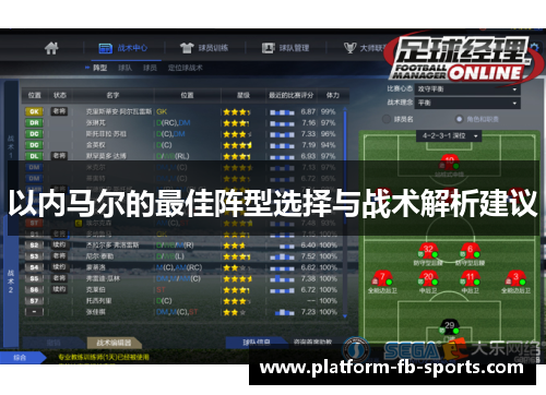 以内马尔的最佳阵型选择与战术解析建议