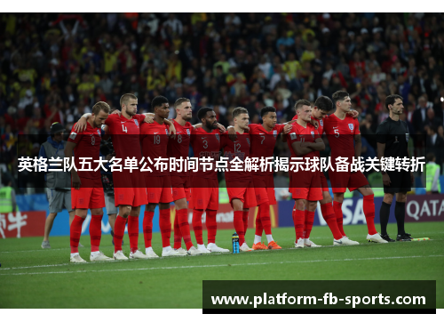 英格兰队五大名单公布时间节点全解析揭示球队备战关键转折